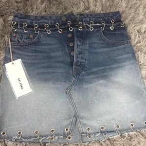 Never used jean skirt with hoops